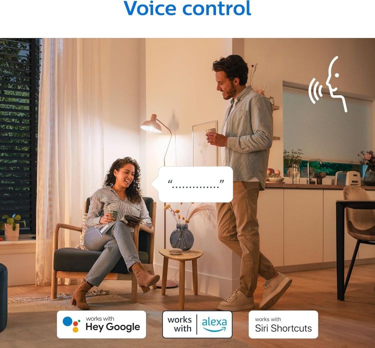 Picture of Smart  Connected Vintage LED Light Bulb B22 – Dimmable 640 Lumens Tunable Warm White and Cool White Smart Bulb Compatible with Alexa and Google [Energy Class F]