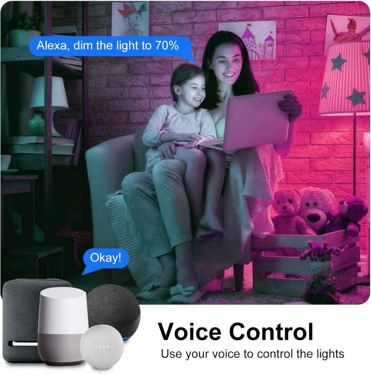 Picture of Bayonet Smart Bulb 15W WiFi Light Bulbs B22 – 1500 Lumens Colour Changing and Tunable White Compatible with Alexa and Google Home No Hub Required