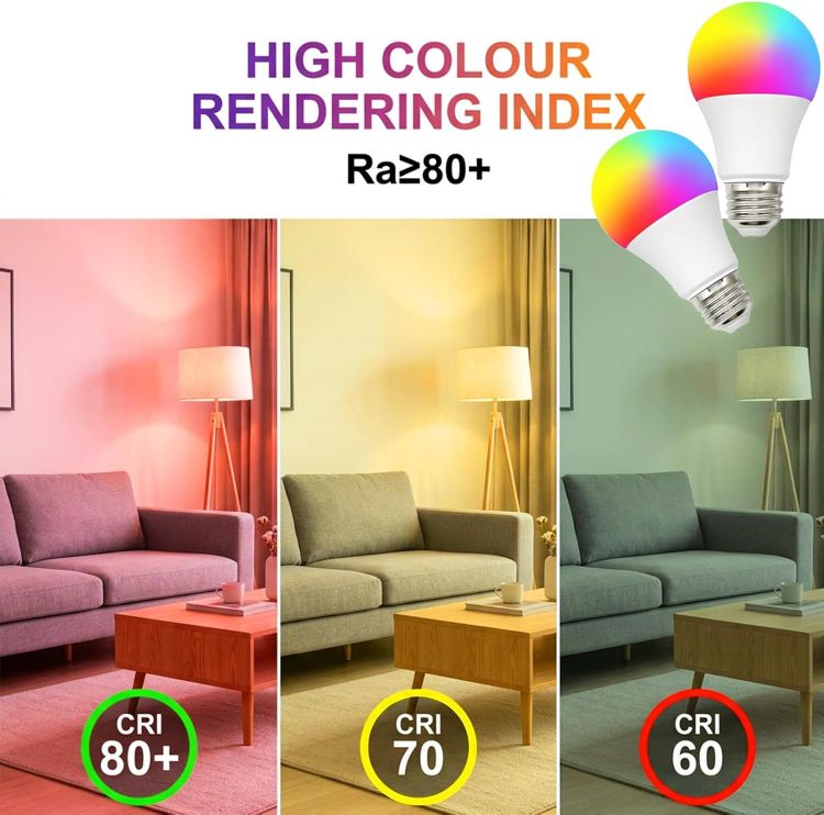 Picture of E27 Colour Changing Smart Light Bulb 5W G45 Dimmable LED RGB + Warm White with Remote Control 16 Colours 4 Lighting Modes 450LM 40W Replacement