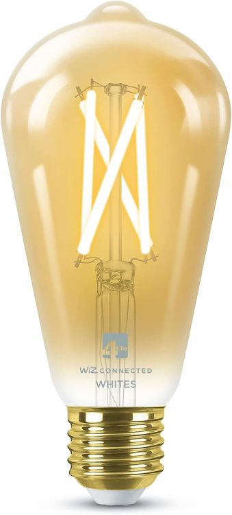 Picture of Smart WiZ Connected LED Bulb Amber Filament ST64 E27 WiFi Bluetooth Tuneable White Dimmable 7W 640LM