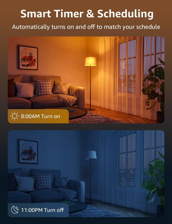 Picture of AI Smart Bulb E27, 1520LM Colour Changing Light Bulb, 12W(100W) WiFi Bulbs, Voice Control, Schedule & Timer, Work with Alexa & Google Assistant, Personalized AI Lighting Designer
