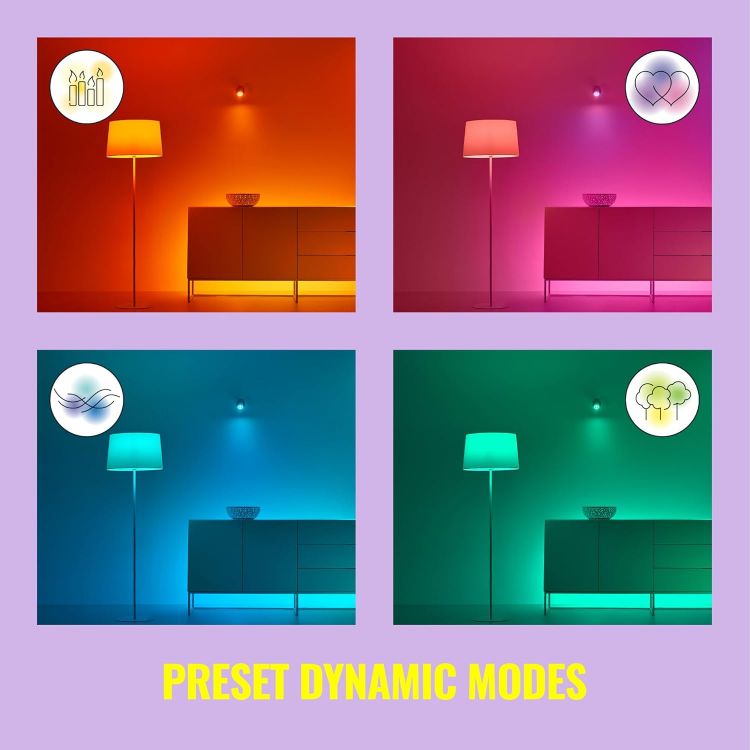 Picture of Smart Bulb, E14 Colour, Smart Dimming LED, Connected WiFi Works with Alexa, Google Assistant & HomeKit, App Control for Home Indoor Lighting, Living Room, Bedroom, Dining Room, Energy Monitoring