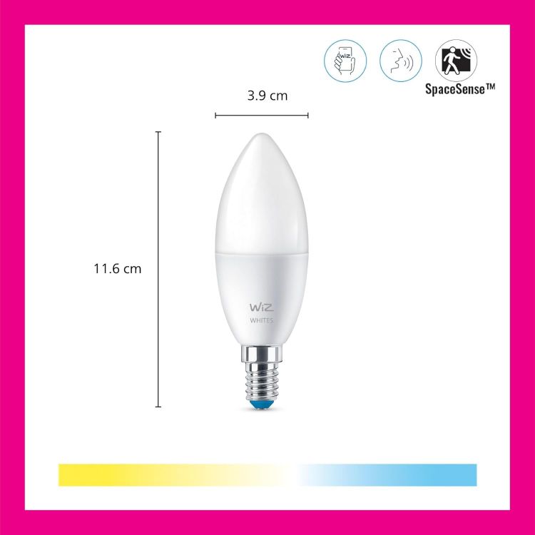 Picture of Smart Bulb, E14 Colour, Smart Dimming LED, Connected WiFi Works with Alexa, Google Assistant & HomeKit, App Control for Home Indoor Lighting, Living Room, Bedroom, Dining Room, Energy Monitoring