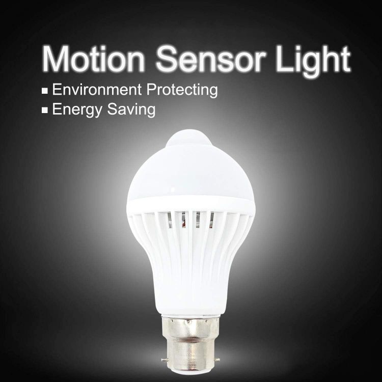 Picture of 5W B22 LED Motion Sensor Lights Indoor - Automatic Smart Motion Sensor PIR Light Bulb with Movement Activated Sensitive Sensors - Ideal Closet / For Stairs Sensor Lights Indoors Bulbs 3000K Bayonet - Warm White 5W - 50W Equivalent MSC (B22 Warm 1) [Energy Class A]
