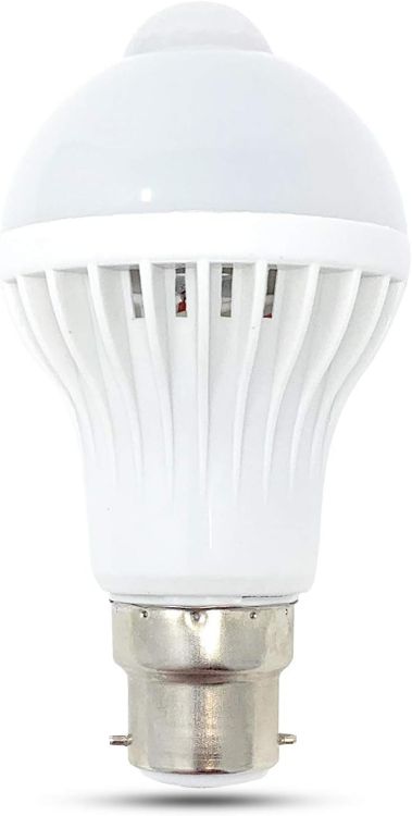 Picture of 5W B22 LED Motion Sensor Lights Indoor - Automatic Smart Motion Sensor PIR Light Bulb with Movement Activated Sensitive Sensors - Ideal Closet / For Stairs Sensor Lights Indoors Bulbs 3000K Bayonet - Warm White 5W - 50W Equivalent MSC (B22 Warm 1) [Energy Class A]