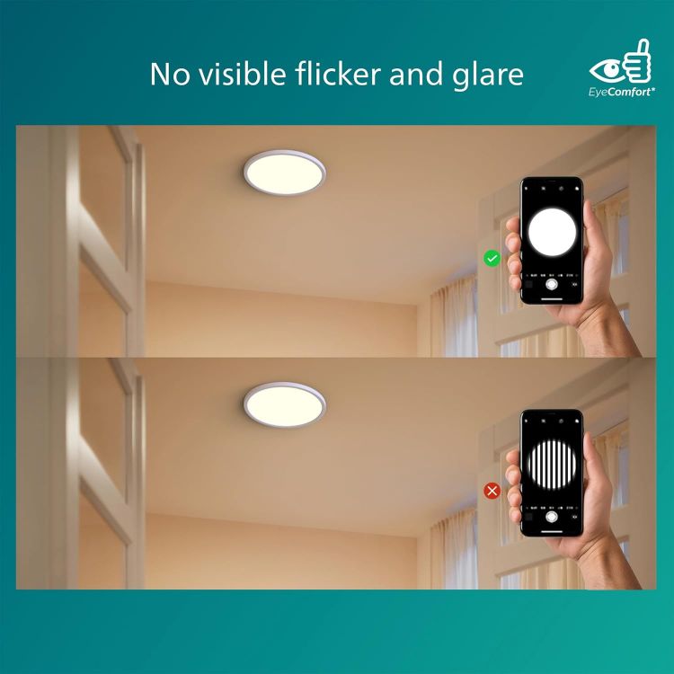 Picture of LED SuperSlim SceneSwitch Dimmable Ceiling Light 2700K 18W [Warm White - White] For Indoor Home Lighting in Living Room and Bedroom