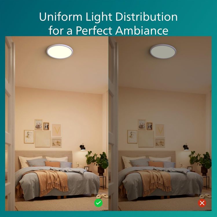 Picture of LED SuperSlim SceneSwitch Dimmable Ceiling Light 2700K 18W [Warm White - White] For Indoor Home Lighting in Living Room and Bedroom