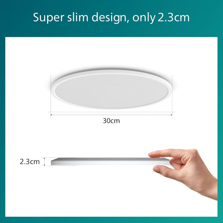 Picture of LED SuperSlim SceneSwitch Dimmable Ceiling Light 2700K 18W [Warm White - White] For Indoor Home Lighting in Living Room and Bedroom