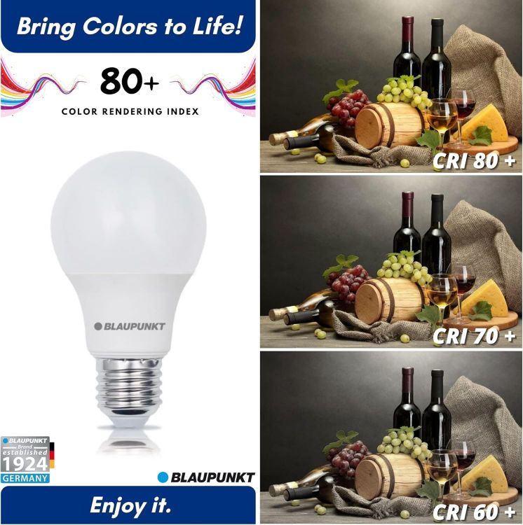 Picture of LED Bulb Classic A60 LED Lamp, E27 Base Screw, 6W, Replaces 60W, Natural White 4000K, Natural Neutral Daylight, Non-dimmable, 600 Lumen, Light Bulb, Indoor Outdoor, 1 Piece (Pack of 1)