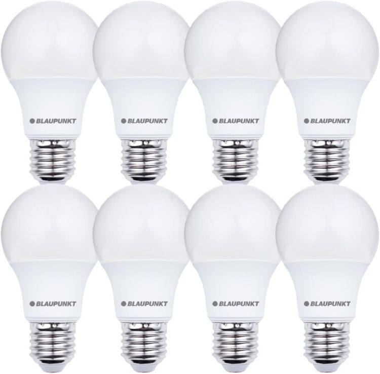 Picture of LED Bulb Classic A60 LED lamp, E27 Base Screw, 6W, Replaces 60W, Natural White 4000K, Natural Neutral Daylight, Non-dimmable, 600 Lumen, Light Bulb, Indoor Outdoor, 8 Pieces (Pack of 8)