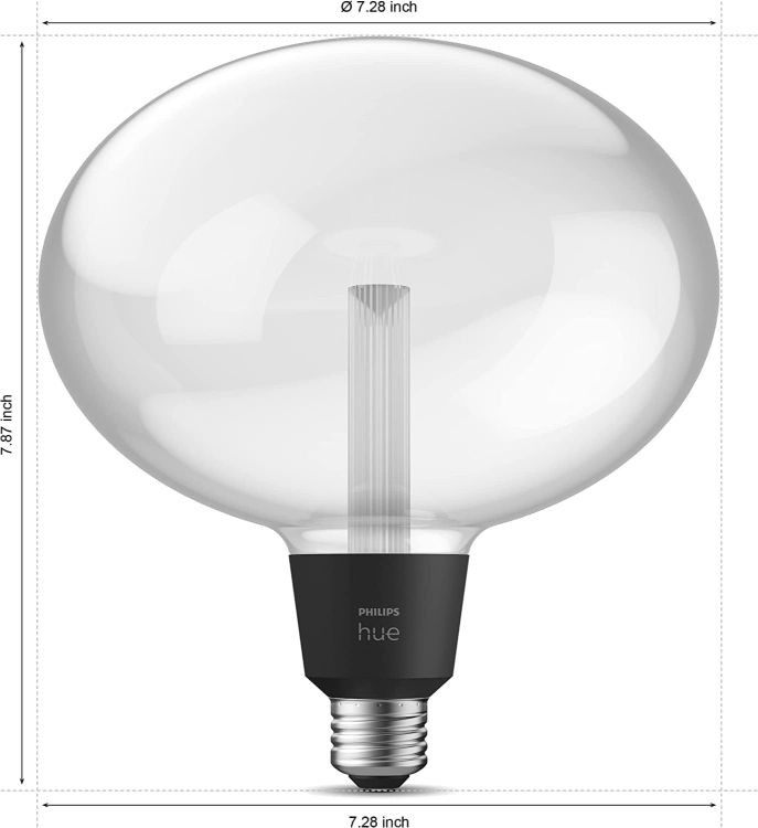 Picture of Ellipse White and Colour Ambiance LED Smart Light Bulb [E27 Edison Screw] for Indoor Home Lighting. Bedroom, Living Room and Dining Room [Energy Class G]