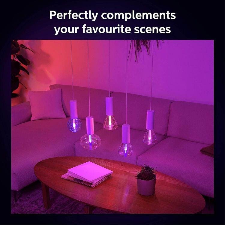 Picture of Ellipse White and Colour Ambiance LED Smart Light Bulb [E27 Edison Screw] for Indoor Home Lighting. Bedroom, Living Room and Dining Room [Energy Class G]