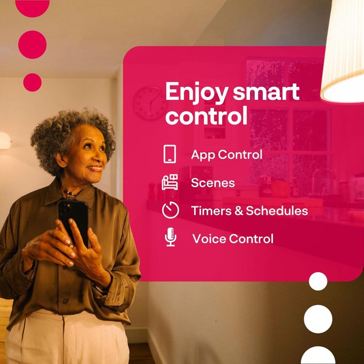 Picture of Zigbee Smart Bulb, Works with Hue and Alexa (Bridge Required), White & Colour, 16 Million Colours, B22 LED Bayonet Bulb, Dimmable, 880 Lumen, 2-Pack [Energy Class F]