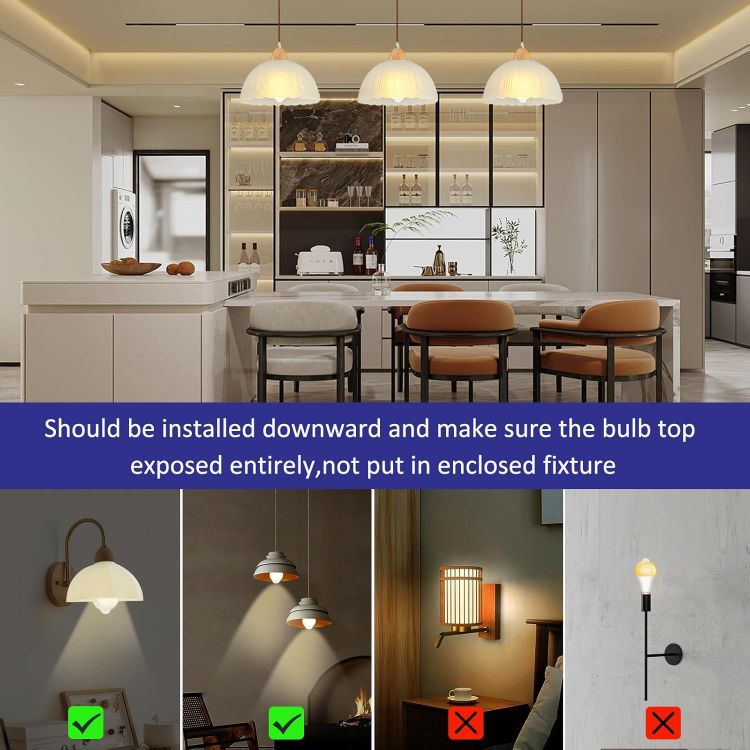 Picture of PIR Motion Sensor LED Bulbs 9W, BC B22 Bayonet Light Bulbs Warm White 3000K, Equivalent 60W, Auto On/Off B22 Motion Sensor Light Bulb for Garage, Stairs, Hallway, Basement, 2 Pack [Energy Class F]