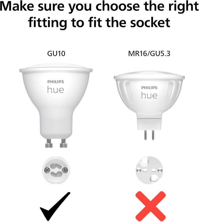 Picture of Starter Kit Bridge Pro + 3 GU10 Spotlights + Button, White and Colour Ambience Smart Bulbs, Smart Light Hub, Works with Apple Home, Amazon Alexa, Google Assistant, Samsung SmartThings [Energy Class E]