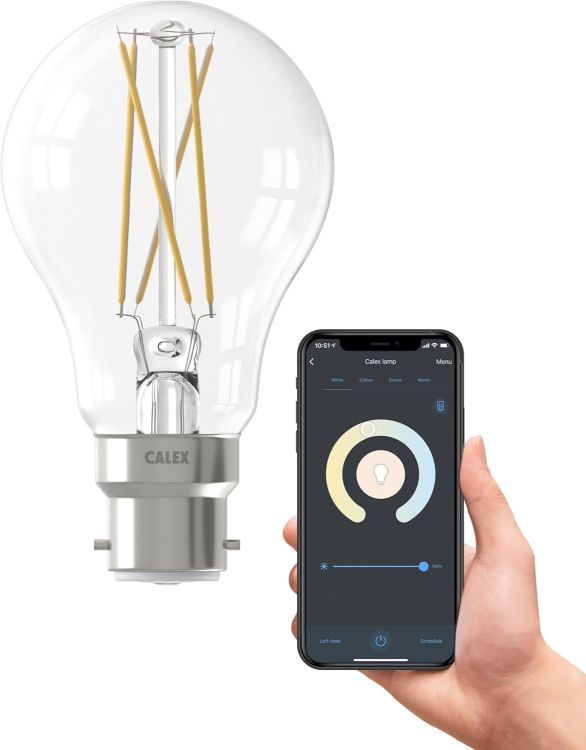 Picture of Smart Filament Bulb B22, WiFi LED Bulb, Warm White Light, Clear, App and Works with Amazon Alexa and Google Home, 7W [Energy Class E]