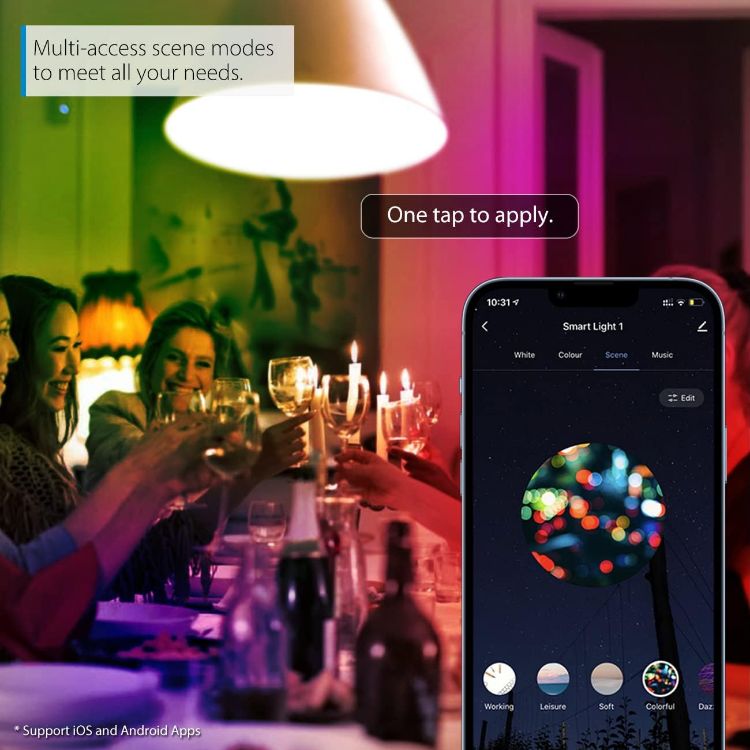 Picture of 14W Smart Bulb B22 A70 Smart Life Bulb 100 Watt Equivalent High 1521LM Dimmed Smart Light Bulb B22 Compatible with Alexa Echo Tuya and Google Pack of 2 [Energy Class E]