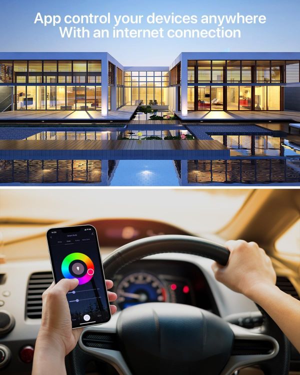 Picture of Smart Light Bulb E14, 5W 470LM C37 Alexa Light Bulbs E14, Color Changing Light Bulb, Compatible with Alexa and Google Home, RGB WiFi&Bluetooth 2.4GHz Candle Light Bulbs, No Hub Required, 2 Pack [Energy Class F]