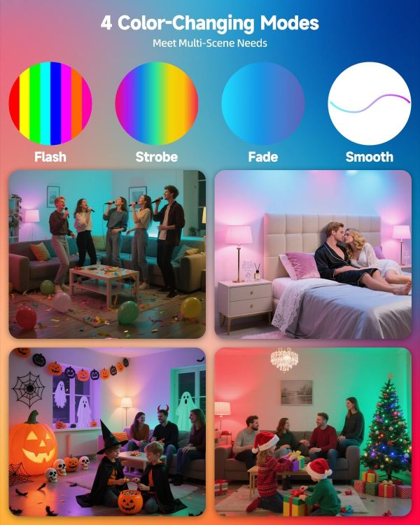 Picture of G9 LED Bulb Colour Changing Remote Controlled, RGB G9 Bulbs Not Smart, 3W 100-240V 2700K Warm White + 15 Multi Colour for Indoor, Christmas New Year Decoration, Party (2 Bulbs and 1 Remote)
