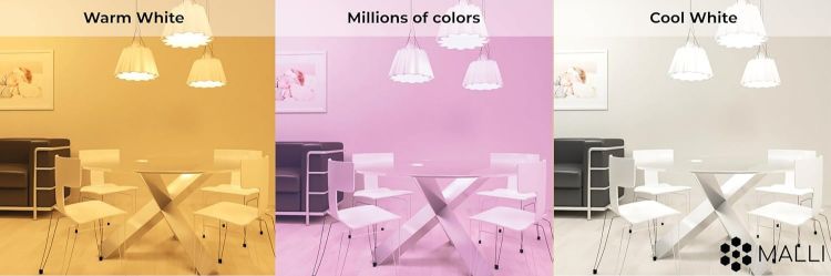 Picture of MALLI Smart LED Light Bulb Made with Matter for Color and White Temperature Control, Works with Matter Home Systems, Brightness and Color Adjustable (Needs Hub) [Energy Class F]