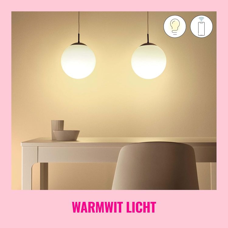 Picture of Tunable White [E27 Edison Screw] Smart Connected WiFi Light Bulb. 60W Warm to Cool White Light, App Control for Home Indoor Lighting, Livingroom, Bedroom. [Energy Class E]