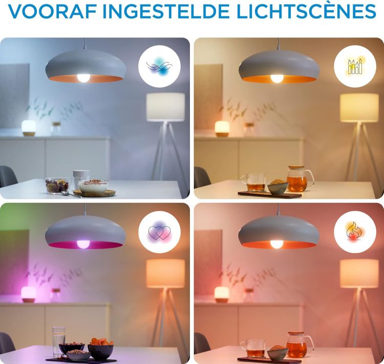 Picture of Colour [E27 Edison Screw] Smart Connected WiFi Light Bulb + WizMote with Wireless Remote. 60W Colour and White Light, App Control for Home Indoor Lighting, Livingroom, Bedroom. [Energy Class A]