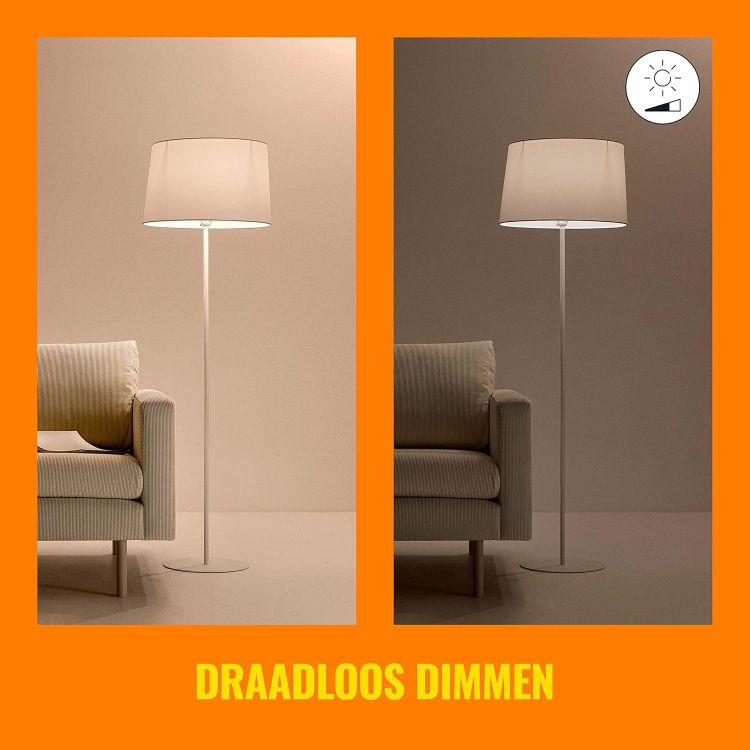 Picture of Colour [E27 Edison Screw] Smart Connected WiFi Light Bulb + WizMote with Wireless Remote. 60W Colour and White Light, App Control for Home Indoor Lighting, Livingroom, Bedroom. [Energy Class A]