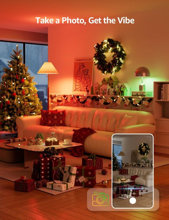 Picture of BP1 AI Smart Bulb E14 RGBWW, Works with Alexa & Google Assistant, Music Sync, Colour Changing, 4.9W = 40W, 470lm Dimmable, App Voice Control, Personalized AI Lighting Designer, Pack of 4 [Energy Class F]
