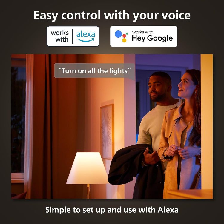 Picture of White and Colour Ambiance Luster Smart LED Light Bulb 1 Pack [E14 Edison Screw] for Indoor Home Lighting, Livingroom, Bedroom