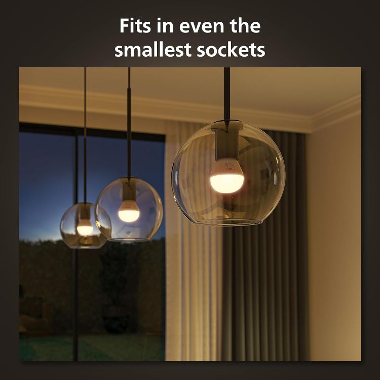 Picture of White and Colour Ambiance Luster Smart LED Light Bulb 1 Pack [E14 Edison Screw] for Indoor Home Lighting, Livingroom, Bedroom