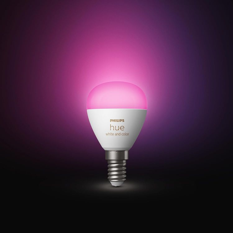 Picture of White and Colour Ambiance Luster Smart LED Light Bulb 1 Pack [E14 Edison Screw] for Indoor Home Lighting, Livingroom, Bedroom