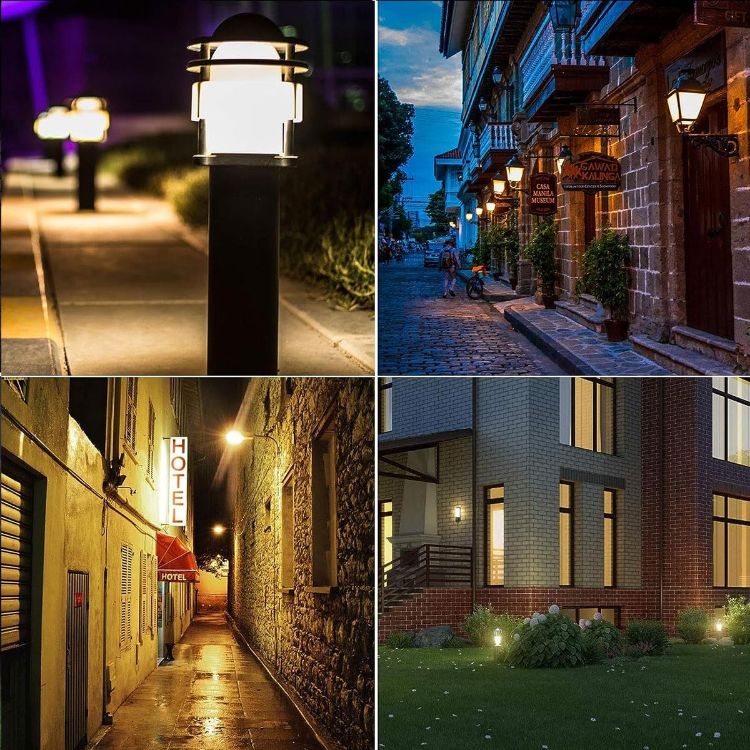 Picture of Dusk to Dawn Light Bulb, 5W (Equivalent to 40 Watt Incandescent) A19 LED Light Sensor Bulbs, Smart Auto On/Off, Indoor/Outdoor Lighting Bulb for Stairway Porch Patio, E27 Base, 2-Pack, Not Dimmable