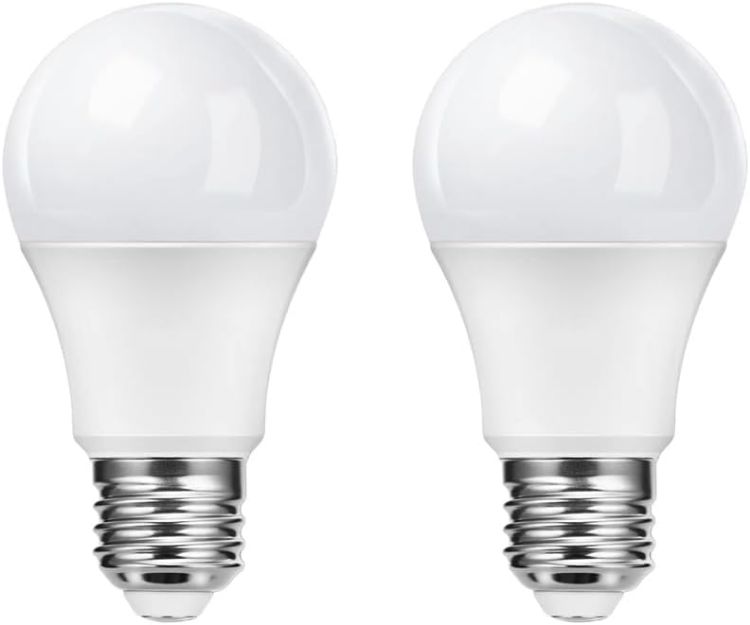 Picture of Dusk to Dawn Light Bulb, 5W (Equivalent to 40 Watt Incandescent) A19 LED Light Sensor Bulbs, Smart Auto On/Off, Indoor/Outdoor Lighting Bulb for Stairway Porch Patio, E27 Base, 2-Pack, Not Dimmable
