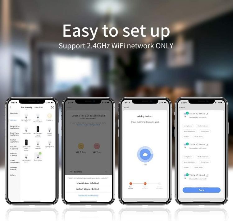 Picture of WiFi Colour Changing Smart Light Bulbs, Works with Amazon Alexa, Tuya and Google Home (E27 3 Pack) [Energy Class A]