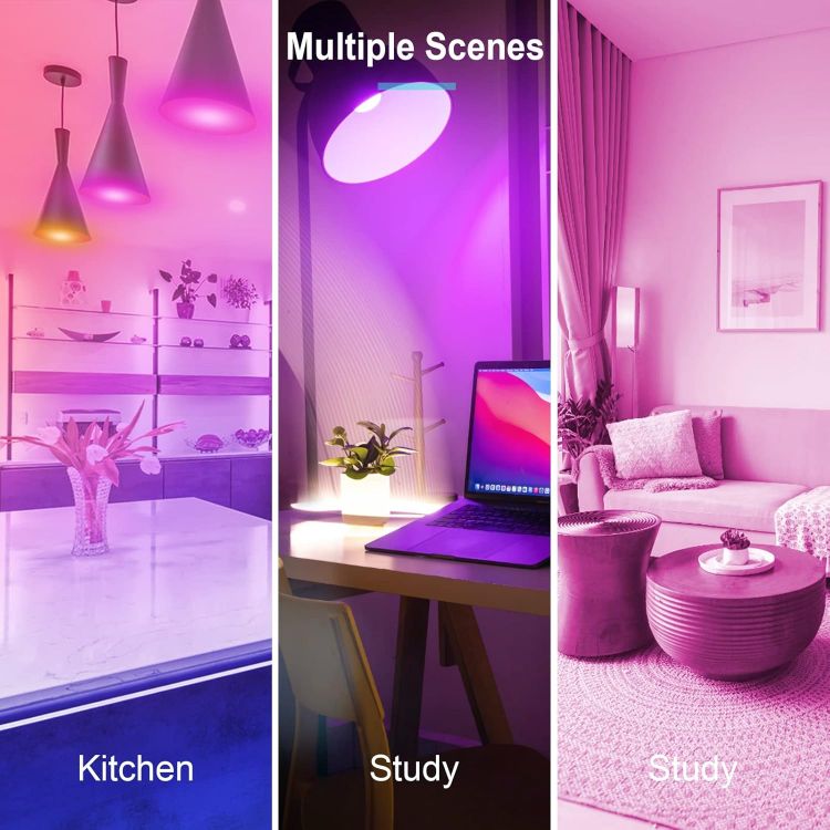 Picture of Smart Bulb C37 E14 Alexa Light Bulbs, 6W 600lm 2700K-6500K RGB Dimmable Colour Changing Compatible with Alexa/Google Home 2.4 GHz WLAN, 6 Packs [Energy Class F]