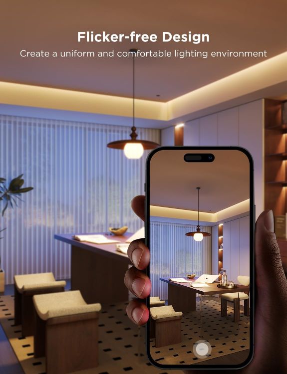 Picture of Smart Bulb RGBWW, 1000lm Wi-Fi LED Bulbs B22, Smart Light Dimmable, DIY 16 Million Color, 64 Dynamic Scenes, Compatible with Alexa, Google Assistant, Matter, 1 Pack [Energy Class E]