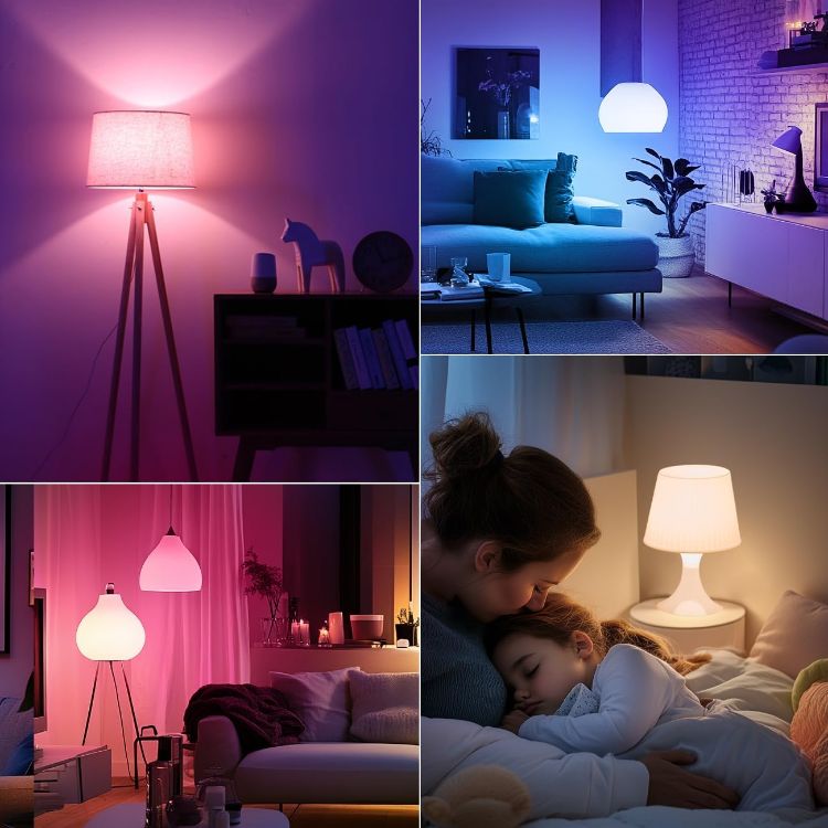 Picture of Smart Bulb E14 Alexa Light Bulbs RGB Colour Changing Bulbs Smart Life App Control Bluetooth & WiFi Bulb 470LM 5W Replace 40 Watt Works with Alexa & Google Assistant (2 Pack)