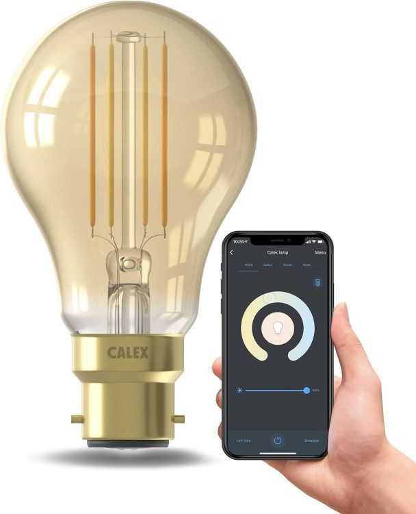 Picture of Smart Filament Bulb B22 Bayonet WiFi LED A60 Bulb Warm White Light Gold App and Works with Amazon Alexa and Google Home 7W [Energy Class E]