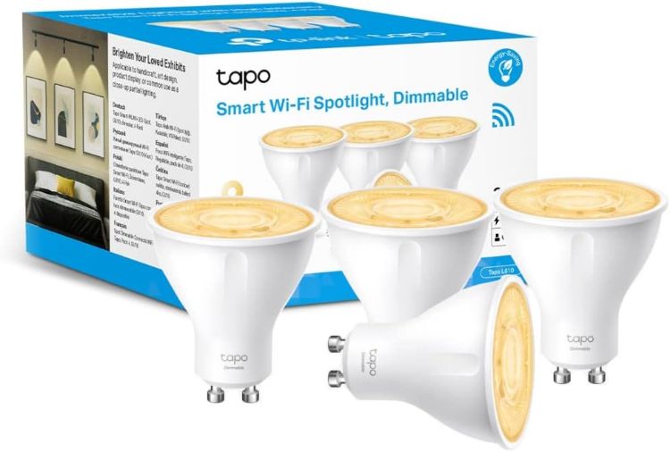 Picture of L610 4-Pack Smart Bulb Alexa Light Bulb WiFi Smart Light Bulb GU10 Lamp Base 1-100% Dimmable Wi-Fi LED Spotlight Bulbs High Lumen Remote Control Voice Control with Alexa & Google