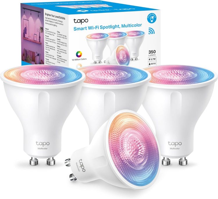 Picture of L630 4-Pack Smart Bulb Alexa Light Bulb Smart Light Bulb Spotlight GU10 Lamp Base 16 Million Colours White Tunable High Lumen & Dimmable Remote Control Voice Control Alexa & Google