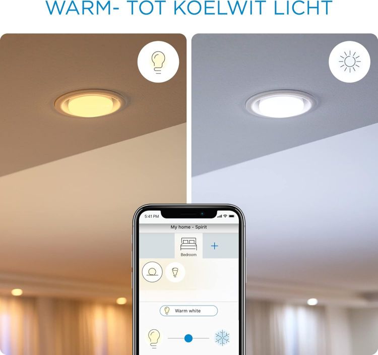 Picture of Colour [E27 Edison Screw] Smart Connected WiFi Light Bulb 60W Colour and White Light App Control for Home Indoor Lighting Livingroom Bedroom [Energy Class F]