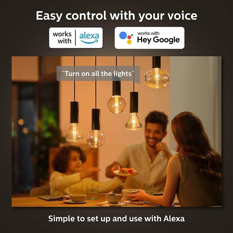 Picture of Ellipse White and Colour Ambiance LED Smart Light Bulb [E27 Edison Screw] for Indoor Home Lighting Bedroom Livingroom and Dining [Energy Class G]