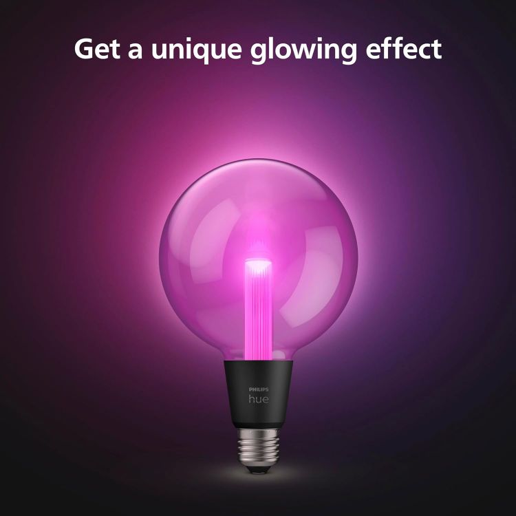 Picture of Lightguide G125 Large Globe Smart Bulb White and Color Light Bluetooth Compatible Voice Control with Alexa Apple Home & Google Assistant [Energy Class G]