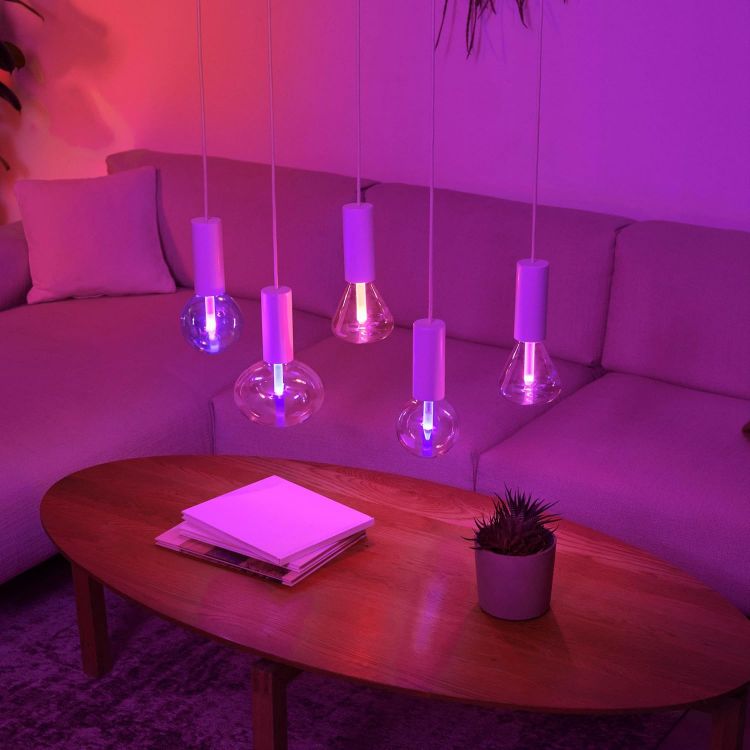 Picture of Lightguide Triangle Smart Bulb White and Color Light Bluetooth Compatible Voice Control with Alexa Apple Home & Google Assistant [Energy Class G]