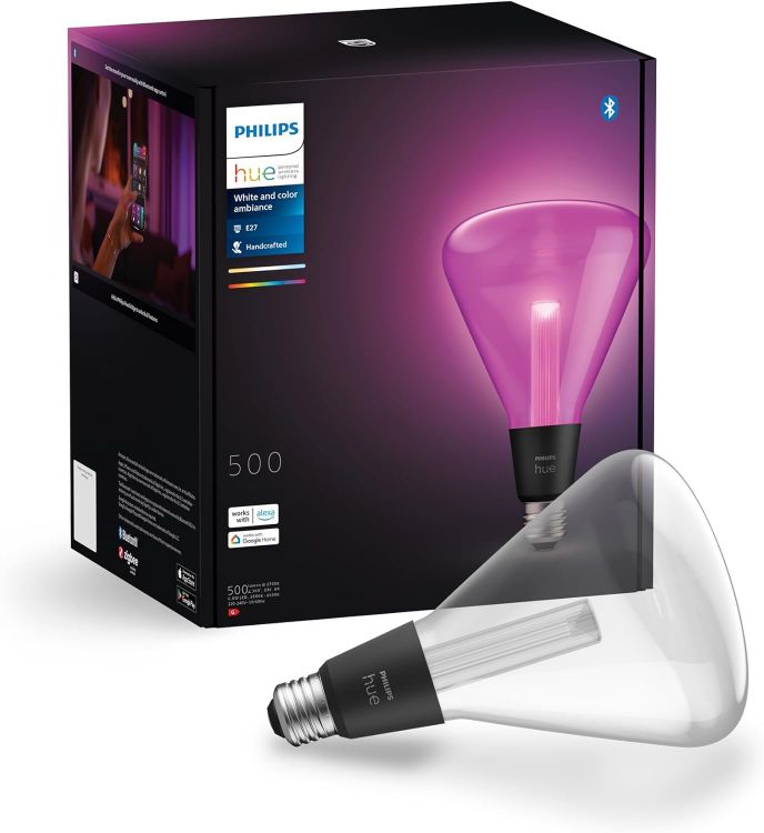 Picture of Lightguide Triangle Smart Bulb White and Color Light Bluetooth Compatible Voice Control with Alexa Apple Home & Google Assistant [Energy Class G]