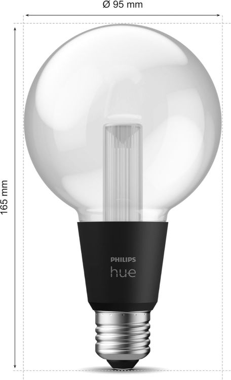 Picture of Lightguide G95 Small Globe Smart Bulb White and Color Light Bluetooth Compatible Voice Control with Alexa Apple Home & Google Assistant [Energy Class G]