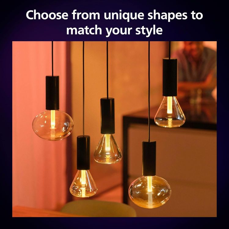 Picture of Lightguide G95 Small Globe Smart Bulb White and Color Light Bluetooth Compatible Voice Control with Alexa Apple Home & Google Assistant [Energy Class G]