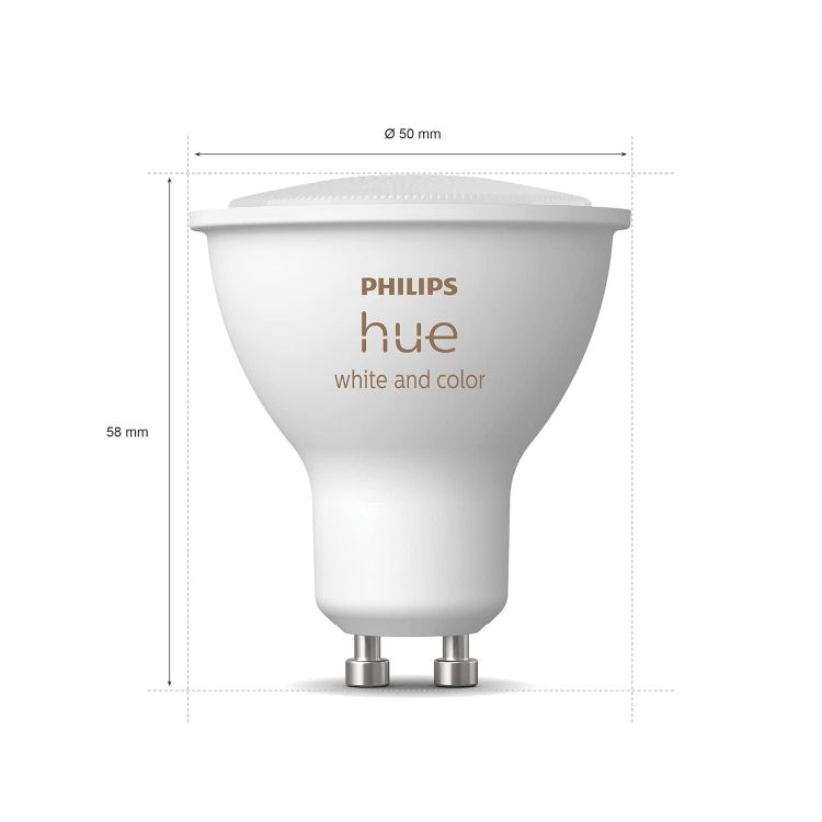Picture of New White and Colour Ambiance Smart Light [GU10 Spot] with Bluetooth Works with Alexa Google Assistant and Apple HomeKit for Home Indoor Lighting for Livingroom Lounge
