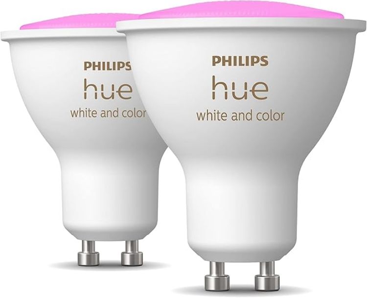 Picture of White and Colour Ambiance Smart Light 2 Pack [GU10 Spot] with Bluetooth Works with Alexa Google Assistant and Apple HomeKit
