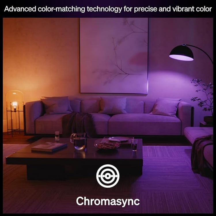 Picture of Starter Kit Bridge Pro + Smart Button + 3 A60 E27 Smart Bulbs, White and Colour Ambience, Smart Light Hub, Works with Apple Home, Amazon Alexa, Google Assistant, Samsung SmartThings